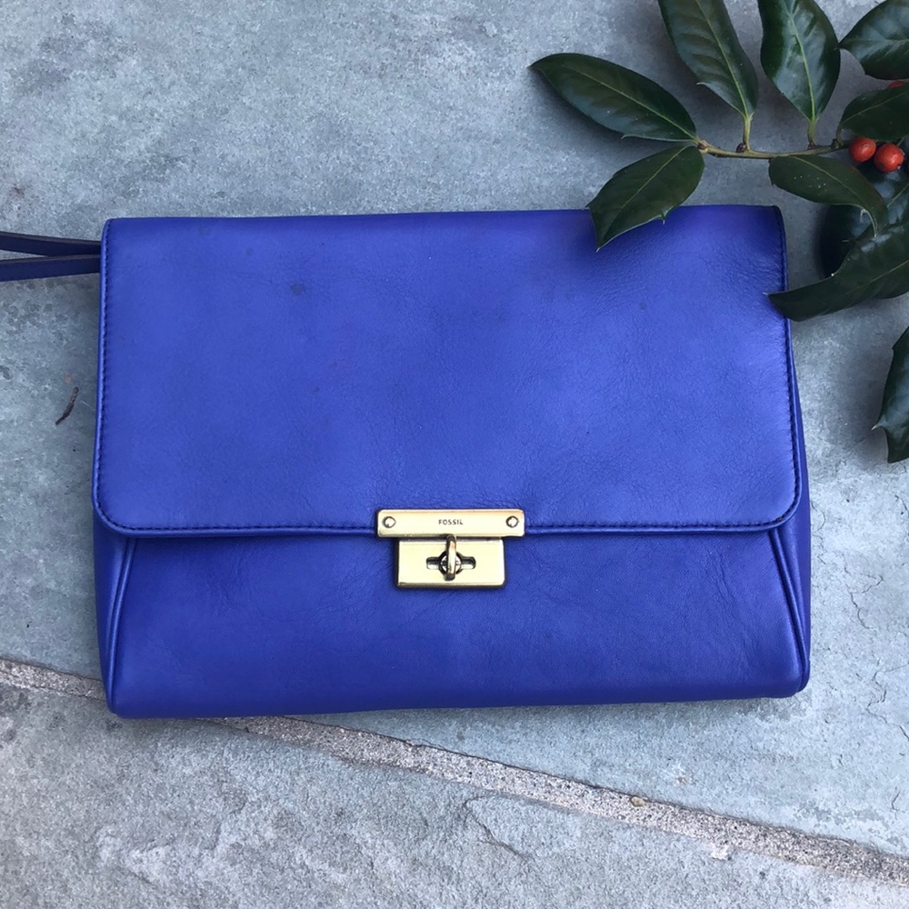 FOSSILE amazing genuine leather clutch